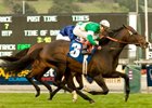 Proudinsky gets a victory in the San Gabriel Handicap for the second consecutive year.<br><a target="blank" href="http://www.bloodhorse.com/horse-racing/photo-store?ref=http%3A%2F%2Fpictopia.com%2Fperl%2Fgal%3Fprovider_id%3D368%26ptp_photo_id%3D8719791%26ref%3Dstory">Order This Photo</a>