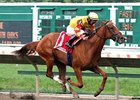 Wine Princess sails home in the Monmouth Oaks.