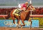 9-1 shot Bickersons destroyed the field in the Forward Gal Stakes at Gulfstream Park.<br><a target="blank" href="http://www.bloodhorse.com/horse-racing/photo-store?ref=http%3A%2F%2Fpictopia.com%2Fperl%2Fgal%3Fprovider_id%3D368%26ptp_photo_id%3D%208770278%26ref%3Dstory">Order This Photo</a>