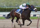 Tar Heel Mom powers home in the Distaff at Aqueduct.<br><a target="blank" href="http://www.bloodhorse.com/horse-racing/photo-store?ref=http%3A%2F%2Fpictopia.com%2Fperl%2Fgal%3Fprovider_id%3D368%26ptp_photo_id%3D8896116%26ref%3Dstory">Order This Photo</a>