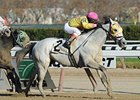 Sportswriter won the Thunder Rumble by 3/4 lengths.<br><a target="blank" href="http://photos.bloodhorse.com/AtTheRaces-1/at-the-races-2012/22274956_jFd5jM#!i=2215789927&k=hXBCqzc">Order This Photo</a>