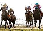 Midnight Interlude (right) finished second by a nose in the Del Mar Derby.