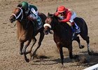 Kodiak Kowboy (green silks) passes Desert Key to win the Amsterdam (gr. II). <br><a target="blank" href="http://www.bloodhorse.com/horse-racing/photo-store?ref=http%3A%2F%2Fpictopia.com%2Fperl%2Fgal%3Fprovider_id%3D368%26ptp_photo_id%3D5302638%0D%0A%26ref%3Dstory">Order This Photo</a>
