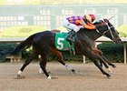 Vuitton nips Beat the Blues by a nose to win the Carousel Stakes.