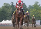 D' Funnybone leads the way home in the Saratoga Special.<br><a target="blank" href="http://www.bloodhorse.com/horse-racing/photo-store?ref=http%3A%2F%2Fpictopia.com%2Fperl%2Fgal%3Fprovider_id%3D368%26ptp_photo_id%3D8419328%26ref%3Dstory">Order This Photo</a>
