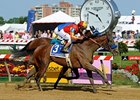Fifthyshadesofhay won the May 17 Black-Eyed Susan by a neck.<br><a target="blank" href="http://photos.bloodhorse.com/AtTheRaces-1/at-the-races-2013/27257665_QgCqdh#!i=2517864882&k=GqgcGdJ">Order This Photo</a>