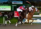Our Nautique holds off Bold Chieftain to win the All American Stakes at Golden Gate.