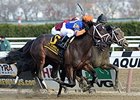 Stopchargingmaria goes by late to win the Demoiselle Stakes.<br><a target="blank" href="http://photos.bloodhorse.com/AtTheRaces-1/at-the-races-2013/27257665_QgCqdh#!i=2940038647&k=C9zkPSH">Order This Photo</a>