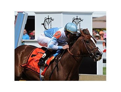 Agave Kiss looks to return to winning in the Prioress.<br><a target="blank" href="http://photos.bloodhorse.com/AtTheRaces-1/at-the-races-2012/22274956_jFd5jM#!i=1854622083&k=mMVJ2Tx">Order This Photo</a>