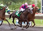 Willcox Inn (center) gets up late to win the Washington Park Handicap.