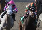 Believe You Can (right) won the Tiffany Lass Stakes by 10 1/4 lengths on Feb. 2.