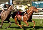 Drayden Van Dyke wins aboard Ernest Shackleton at Santa Anita Park.