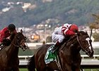 Stand and Salute and Russell Baze take the Gold Rush Stakes.
