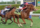 Irish Mission wins the La Prevoyante Stakes.
<br><a target="blank" href="http://photos.bloodhorse.com/AtTheRaces-1/At-the-Races-2014/i-RJhVRn6">Order This Photo</a>