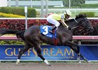 Aubby K wins the Inside Information.
<br><a target="blank" href="http://photos.bloodhorse.com/AtTheRaces-1/at-the-races-2013/27257665_QgCqdh#!i=2412878767&k=SbVvWpQ">Order This Photo</a>