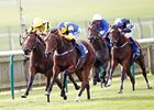 Chriselliam flies home late to win the Shadwell Fillies' Mile.<br><a target="blank" href="http://photos.bloodhorse.com/AtTheRaces-1/at-the-races-2013/27257665_QgCqdh#!i=2794168867&k=gbhssbR">Order This Photo</a>