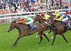 Jwala wins the 2013 Coolmore Nunthorpe Stakes.<br><a target="blank" href="http://photos.bloodhorse.com/AtTheRaces-1/at-the-races-2013/27257665_QgCqdh#!i=2718892501&k=9tcsxLn">Order This Photo</a>