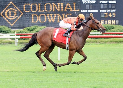 Z Appeal is victorious in the 2010 Chenery Stakes at Colonial Downs.