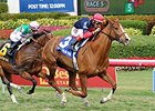Irish Mission goes by late to capture The Very One Stakes.<br><a target="blank" href="http://photos.bloodhorse.com/AtTheRaces-1/At-the-Races-2015/i-3jbzrQK">Order This Photo</a>
