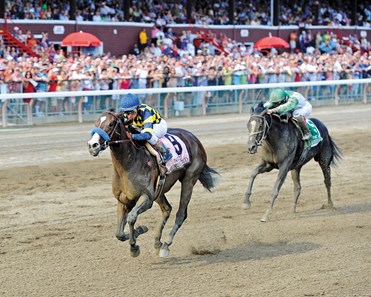Contested captures the 2012 Grade I Test Stakes at Saratoga Race Course.