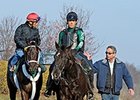 Rydilluc with trainer Gary Contessa.
<br><a target="blank" href="http://photos.bloodhorse.com/AtTheRaces-1/at-the-races-2013/27257665_QgCqdh#!i=2443750886">Order This Photo</a>
