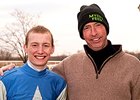 Jockey Trevor McCarthy and trainer Kieron Magee