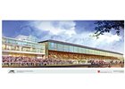 Artist rendering of the planned upgrade of the clubhouse and grandstand at Suffolk Downs.