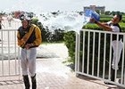 Octavio Antonio Vergara Jr. is "congratulated" after his first win.