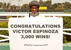 Victor Espinoza Collects 3,000th Victory Victor Espinoza Collects 3,000th Victory