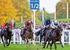 First-time blinkers made all the difference for Olympic Glory, who cruised past supplemental entry Top Notch Tonto for a clear win in the £1 million QIPCO Queen Elizabeth II Stakes (Eng-I) at Ascot.