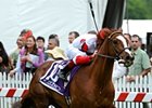 Redwood Kitten led all the way to win the James W. Murphy Stakes.<br><a target="blank" href="http://photos.bloodhorse.com/AtTheRaces-1/at-the-races-2013/27257665_QgCqdh#!i=2519277895&k=9qw6ZsT">Order This Photo</a>