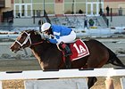 Divided Attention and Dylan Davis take the Ladies Handicap.<br><a target="blank" href="http://photos.bloodhorse.com/AtTheRaces-1/At-the-Races-2015/i-7dS27j9">Order This Photo</a>