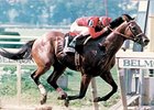 Ogygian winning one of several races at Belmont Park.
<br><a target="blank" href="http://photos.bloodhorse.com/Classics/Classic-Photos/i-G6gK55Z">Order This Photo</a>
