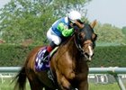 Nicanor powers down the stretch to break his maiden at Delaware Park.
