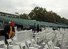 Monmouth Park's temporary seating for the Breeders' Cup.