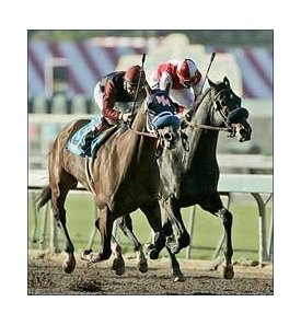 Texcess, left, edges out Cheroot to win the California Cup Classic.