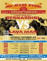 Poster Promotes Lava Man, Bernardini Showdown Poster Promotes Lava Man, Bernardini Showdown
