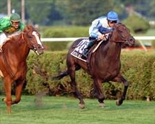 Rutherienne Skims Hedge to Win Lake George Rutherienne Skims Hedge to Win Lake George