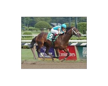 Fleet Indian wins the Personal Ensign Stakes, Friday at Saratoga.<br><a target="blank" href="http://www.bloodhorse.com/horse-racing/photo-store?ref=http%3A%2F%2Fpictopia.com%2Fperl%2Fgal%3Fgallery_id%3D6823%26process%3Dgallery%26provider_id%3D368%26ptp_photo_id%3D503272%26sequencenum%3D%26page%3D">Order This Photo</a>