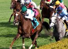 Augustin Stables' homebred Kitten's Point closed impressively to win the $150,000 Grade III Bewitch Stakes at Keeneland, after racing as much as 10 1/2 lengths off the early pace in the 1 1/2-mile race.