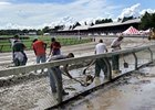 Severe storms caused the cancellation of most of the Saratoga card on Aug. 8.