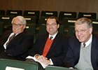 Walt Robertson, left, on the first day of the Keeneland January sale.