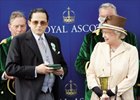 Alec Wildenstein (left), owner of Westerner, receives the Ascot Gold Cup.