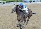 Effinex enters the Brooklyn having won his last two starts, including the Excelsior Stakes (shown).<br><a target="blank" href="http://photos.bloodhorse.com/AtTheRaces-1/At-the-Races-2015/i-vMjTzTb">Order This Photo</a>