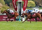 Olympic Glory comes home strong to win the Qatar Prix Jean-Luc Lagardere-Grand Criterium.<br><a target="blank" href="http://photos.bloodhorse.com/AtTheRaces-1/at-the-races-2012/22274956_jFd5jM#!i=2134090569&k=svNt3rK">Order This Photo</a>