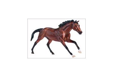 Breyer miniature salutes injured Kentucky Derby winner Barbaro.