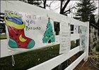 Holiday signs of support for Barbaro at the University of Pennsylvania's New Bolton Center for Large Animals.