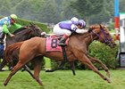 Salve Germania closes with a rush to win the Ballston Spa.<br><a target="blank" href="http://www.bloodhorse.com/horse-racing/photo-store?ref=http%3A%2F%2Fpictopia.com%2Fperl%2Fgal%3Fprovider_id%3D368%26ptp_photo_id%3D8443362%26ref%3Dstory">Order This Photo</a>