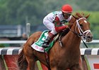 D' Funnybone draws off to victory in the Woody Stephens.
