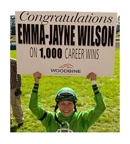 Emma-Jayne Wilson celebrates win number 1,000.